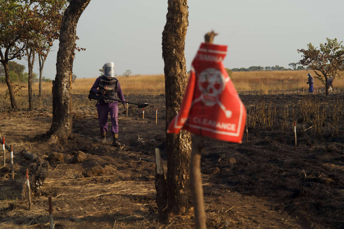 Clearing landmines and cluster bombs - MAG