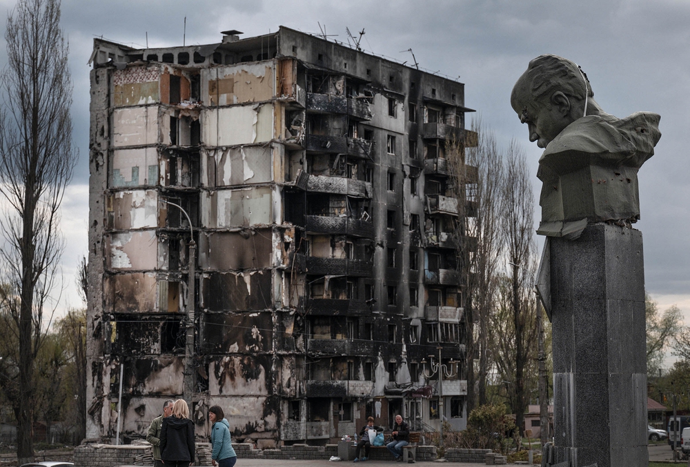 destruction in Ukraine caused by conflict
